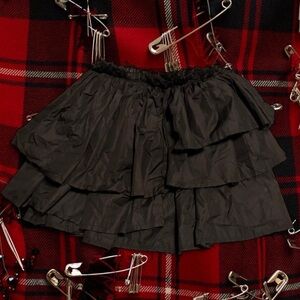 Raw Edge Tiered Ruffle Miniskirt By Talia Byre